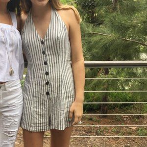 Urban Outfitters Stripped Halter Romper